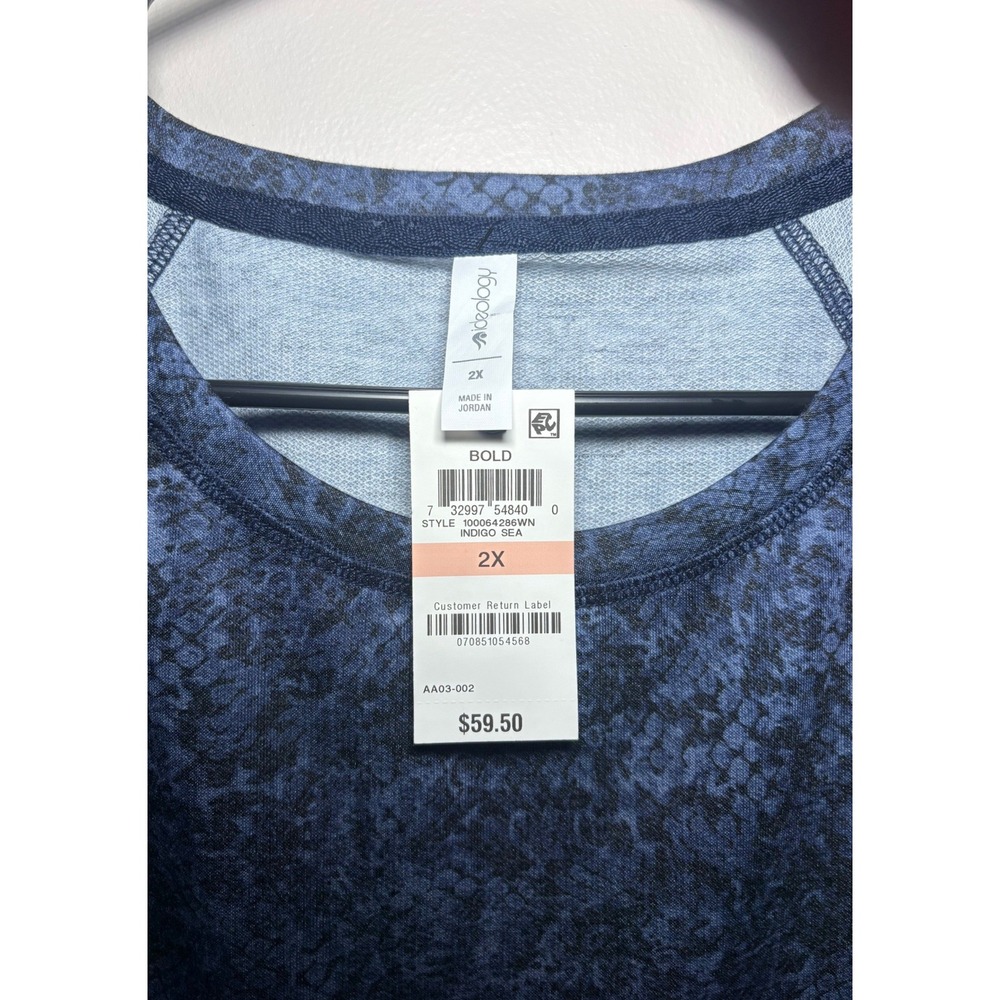 NWT Ideology Python Printed Plus Size 2X Navy Blu… - image 2